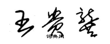 朱錫榮王貴龔草書個性簽名怎么寫