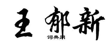 胡問遂王郁新行書個性簽名怎么寫