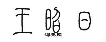 陳墨王昭日篆書個性簽名怎么寫