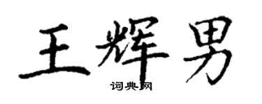 丁謙王輝男楷書個性簽名怎么寫