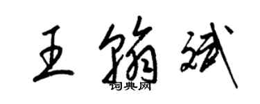 梁錦英王翰斌草書個性簽名怎么寫