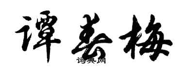 胡問遂譚春梅行書個性簽名怎么寫