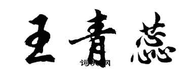 胡問遂王青蕊行書個性簽名怎么寫