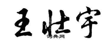 胡問遂王壯宇行書個性簽名怎么寫