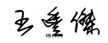 朱錫榮王豐傑草書個性簽名怎么寫