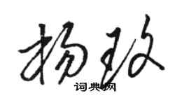 駱恆光楊玫草書個性簽名怎么寫