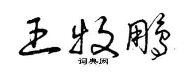 曾慶福王牧鵬草書個性簽名怎么寫