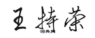 駱恆光王特榮行書個性簽名怎么寫