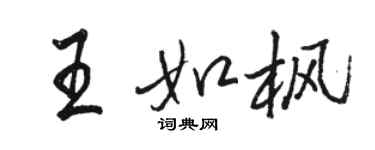 駱恆光王如楓行書個性簽名怎么寫