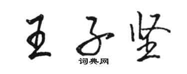駱恆光王子堅行書個性簽名怎么寫