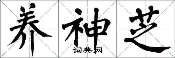 翁闓運養神芝楷書怎么寫