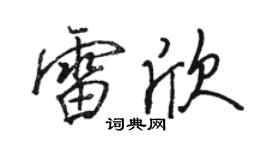 駱恆光雷欣行書個性簽名怎么寫