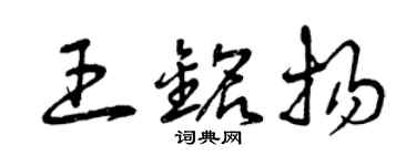 曾慶福王銘揚草書個性簽名怎么寫
