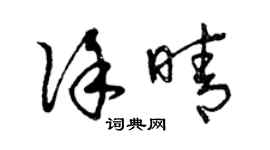 曾慶福徐晴草書個性簽名怎么寫
