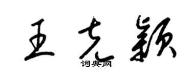 梁錦英王克穎草書個性簽名怎么寫
