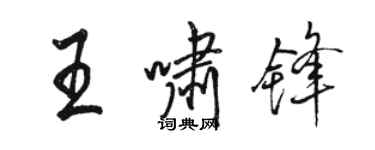 駱恆光王嘯鋒行書個性簽名怎么寫