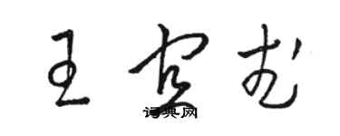 駱恆光王宜武草書個性簽名怎么寫