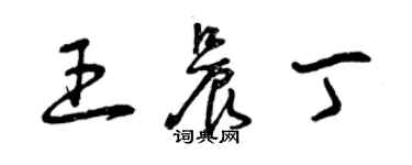 曾慶福王晨丁草書個性簽名怎么寫