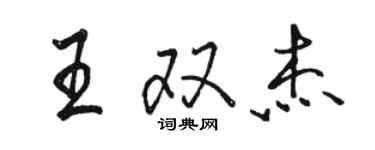 駱恆光王雙傑行書個性簽名怎么寫