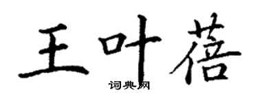 丁謙王葉蓓楷書個性簽名怎么寫