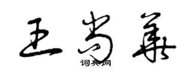 曾慶福王尚華草書個性簽名怎么寫