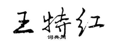 曾慶福王特紅行書個性簽名怎么寫