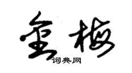 朱錫榮金梅草書個性簽名怎么寫