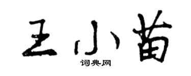 曾慶福王小苗行書個性簽名怎么寫