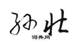 駱恆光孫壯草書個性簽名怎么寫