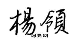 王正良楊領行書個性簽名怎么寫
