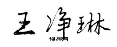 曾慶福王淨琳行書個性簽名怎么寫