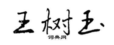 曾慶福王樹玉行書個性簽名怎么寫