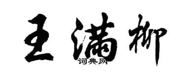 胡問遂王滿柳行書個性簽名怎么寫