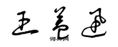 曾慶福王益迅草書個性簽名怎么寫