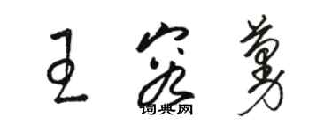 駱恆光王容蔓草書個性簽名怎么寫