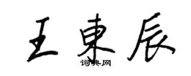 王正良王東辰行書個性簽名怎么寫