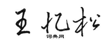 駱恆光王憶松行書個性簽名怎么寫