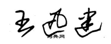 朱錫榮王迅建草書個性簽名怎么寫