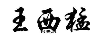 胡問遂王西猛行書個性簽名怎么寫