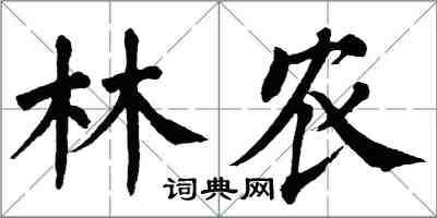 翁闓運林農楷書怎么寫