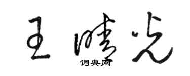 駱恆光王晴光草書個性簽名怎么寫