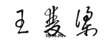 駱恆光王雙梁草書個性簽名怎么寫