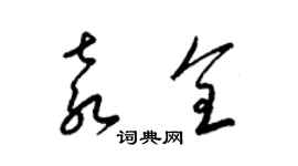 梁錦英袁全草書個性簽名怎么寫