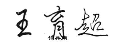 駱恆光王育超行書個性簽名怎么寫