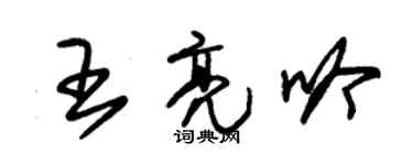 朱錫榮王亮吟草書個性簽名怎么寫