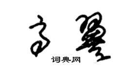 朱錫榮高翼草書個性簽名怎么寫