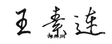 駱恆光王素連行書個性簽名怎么寫