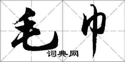 胡問遂毛巾行書怎么寫