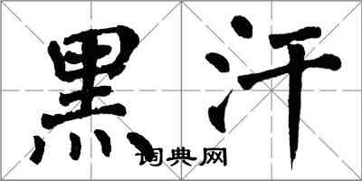 翁闓運黑汗楷書怎么寫