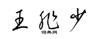 梁錦英王非少草書個性簽名怎么寫